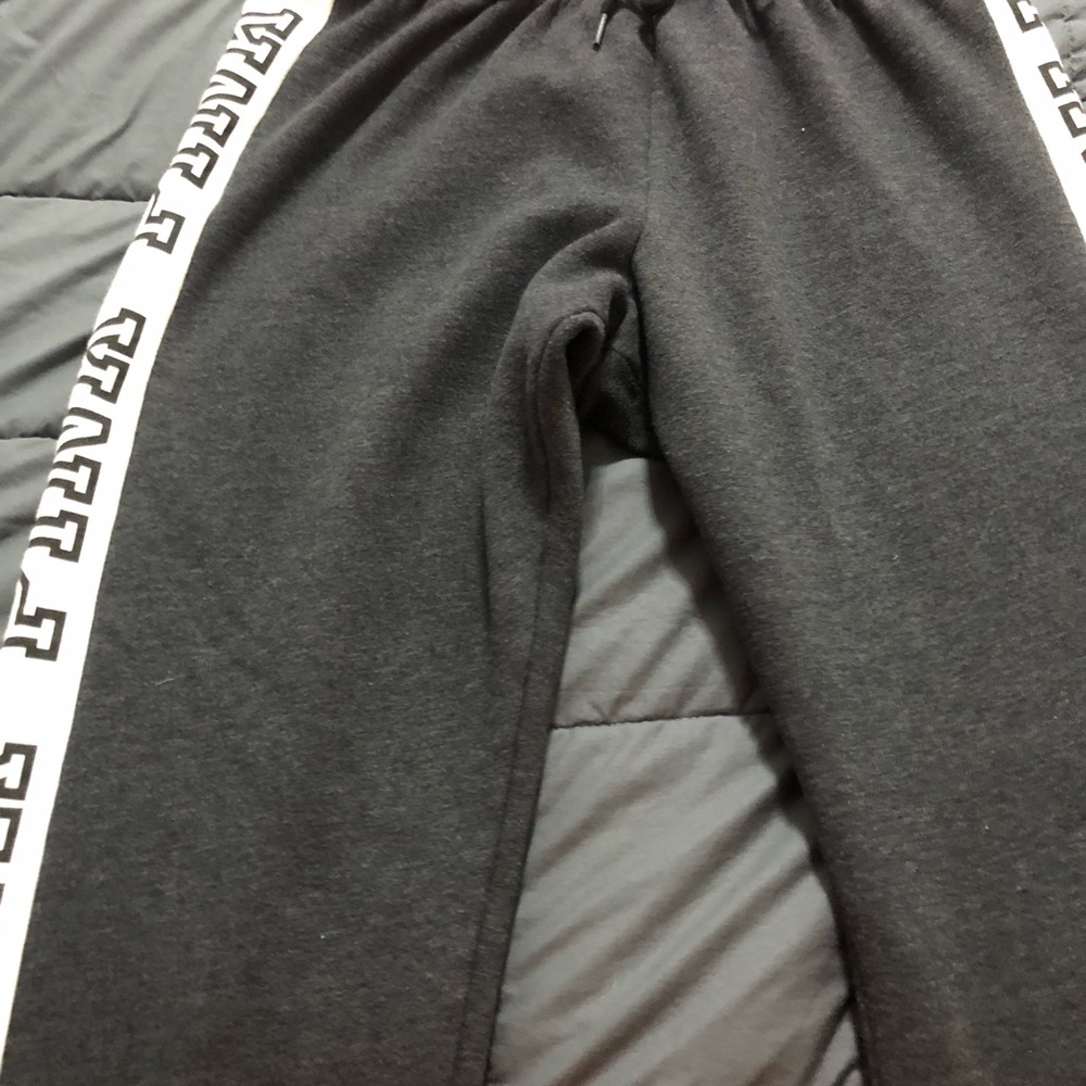 Grey and white sweatpants